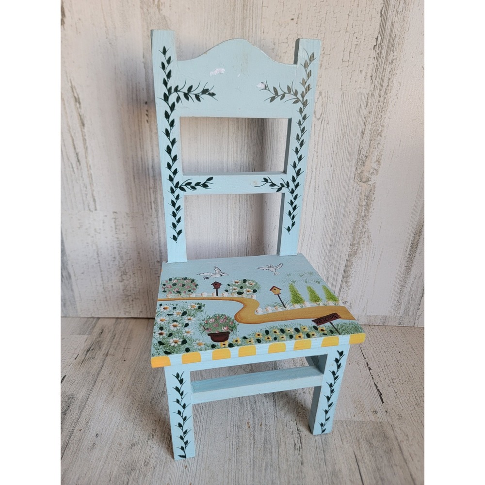 Magic creations doll house chair bird house design unique accessory flower